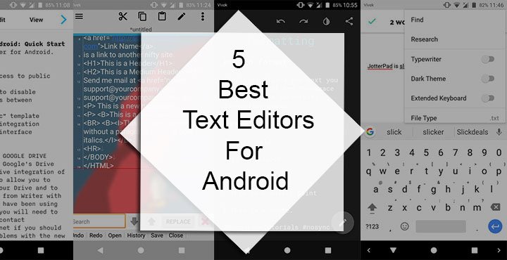 best text editor for coding android