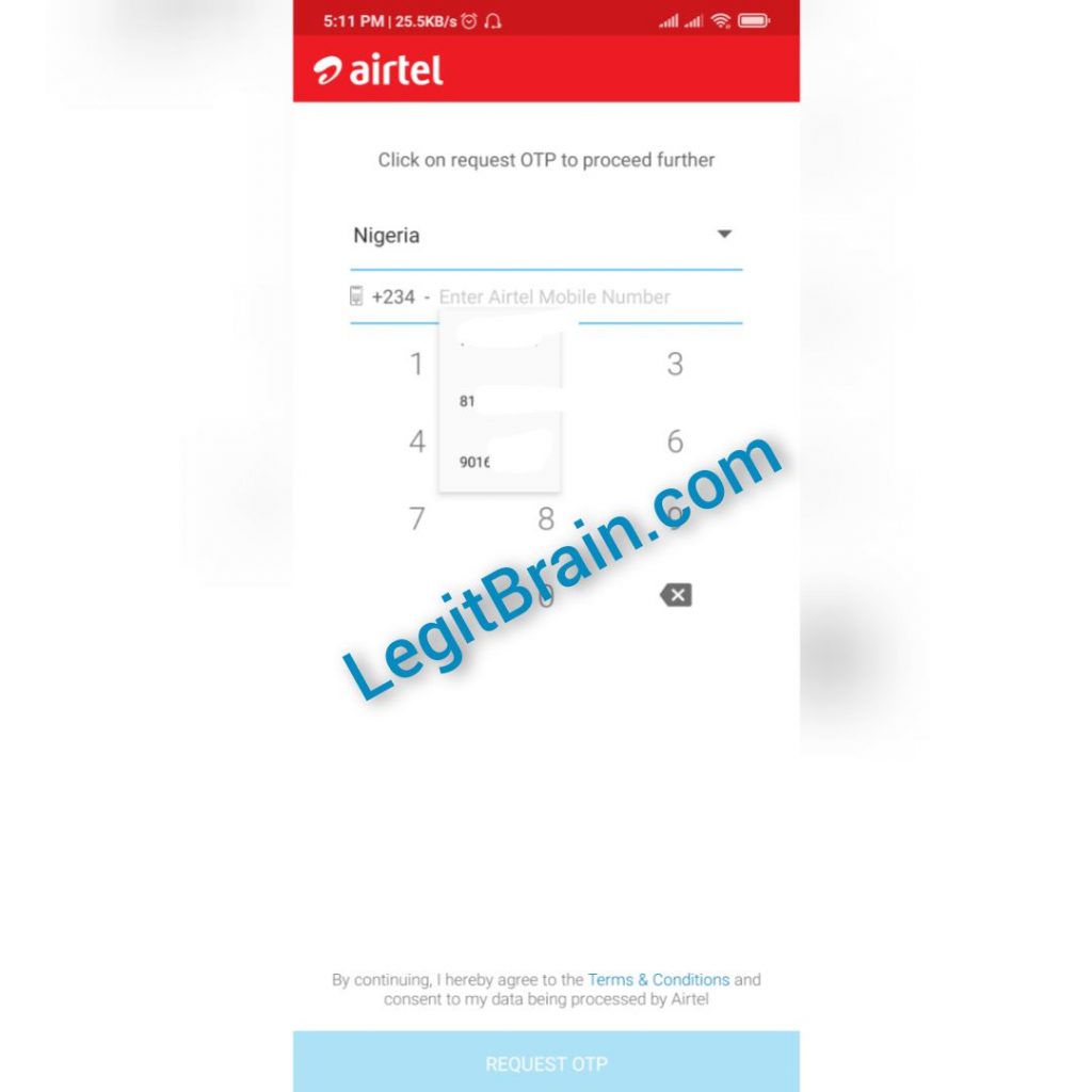 check airtel phone number