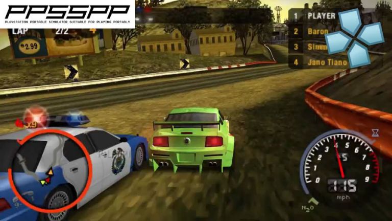 NFS Most Wanted PPSSPP